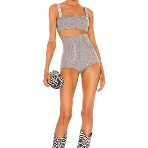 Bronx & Banco Zizi Bra & Undies in Silver Medium